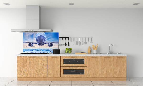 Salpicadero para cocina Un avión sobre la ciudad