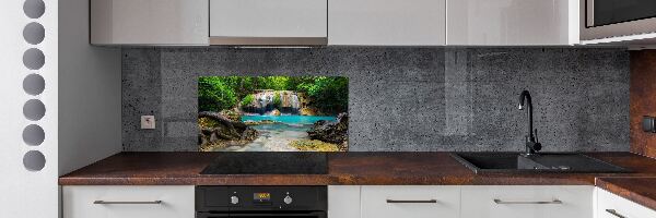 Panel de pared de cocina Cascada en el bosque