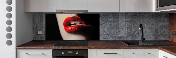Panel para cocina labios rojos