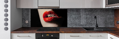 Panel para cocina labios rojos