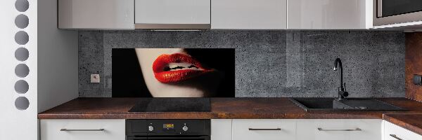 Panel para cocina labios rojos
