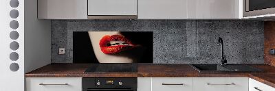 Panel para cocina labios rojos
