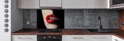 Panel para cocina labios rojos
