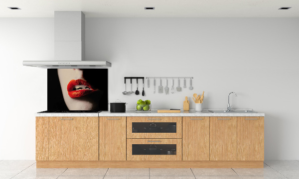 Panel para cocina labios rojos