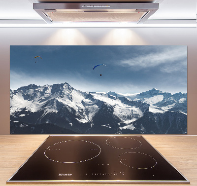 Panel para cocina Parapente en los Alpes