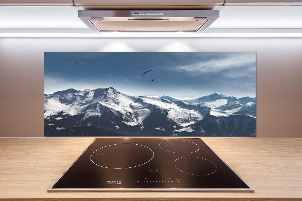 Panel para cocina Parapente en los Alpes