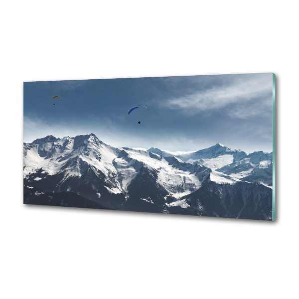 Panel para cocina Parapente en los Alpes