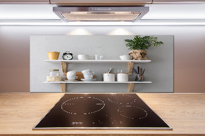 Salpicadero para cocina Decoraciones en el estante