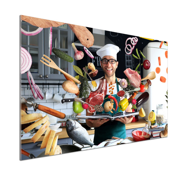 Panel antisalpicaduras Recetas de chef