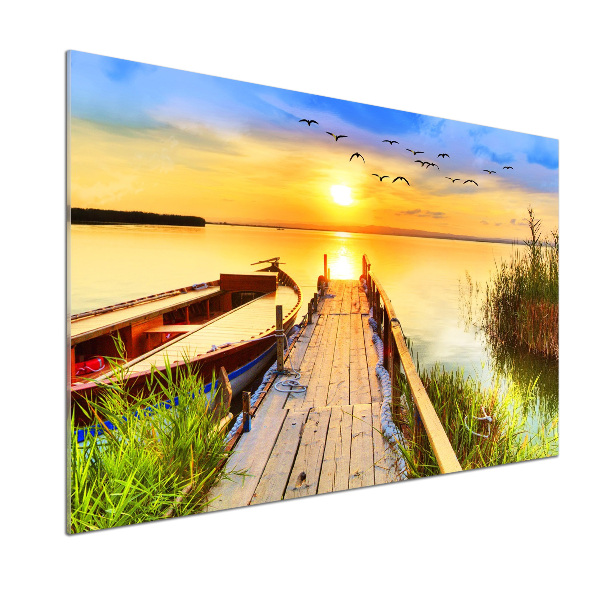 Panel antisalpicaduras Barco y muelle