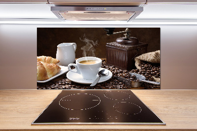 Panel para cocina Croissants y café