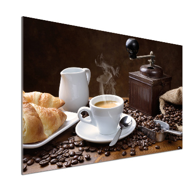 Panel para cocina Croissants y café