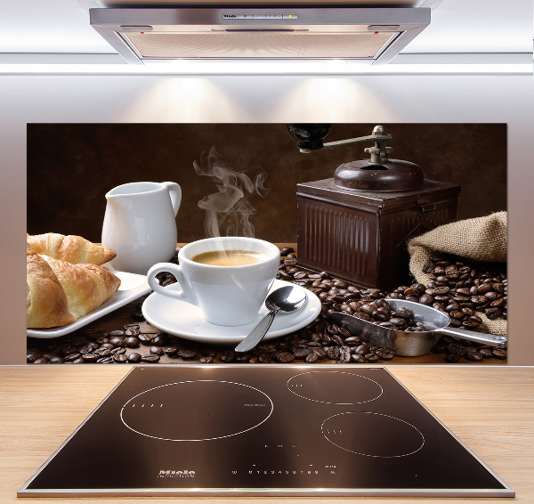 Panel para cocina Croissants y café