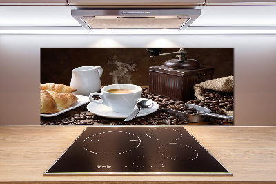 Panel para cocina Croissants y café