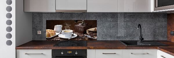 Panel para cocina Croissants y café