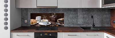 Panel para cocina Croissants y café