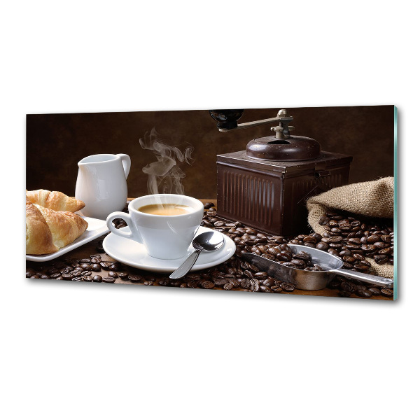 Panel para cocina Croissants y café