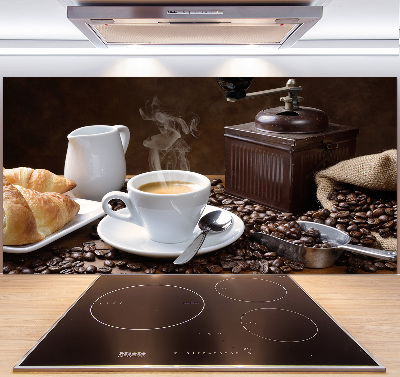 Panel para cocina Croissants y café