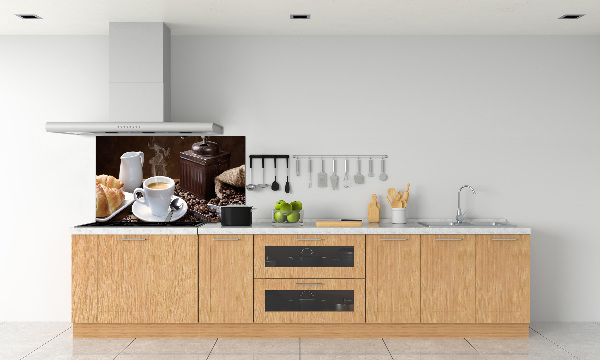 Panel para cocina Croissants y café