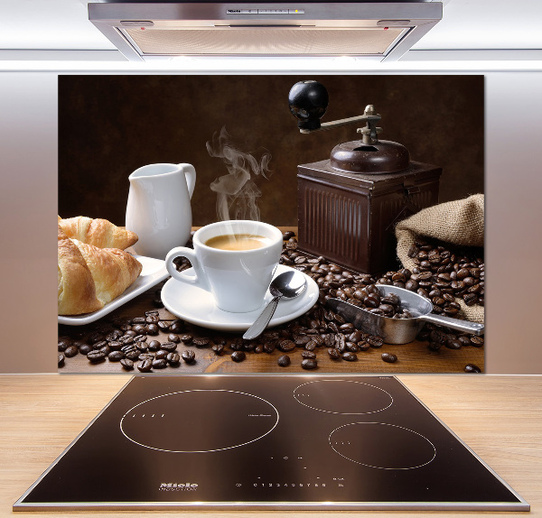 Panel para cocina Croissants y café