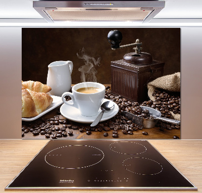Panel para cocina Croissants y café