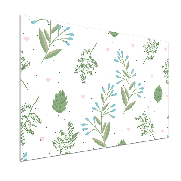 Panel szklany do kuchni Liście