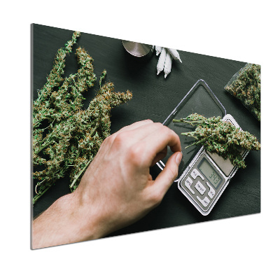 Salpicadero de cocina cogollos de marihuana