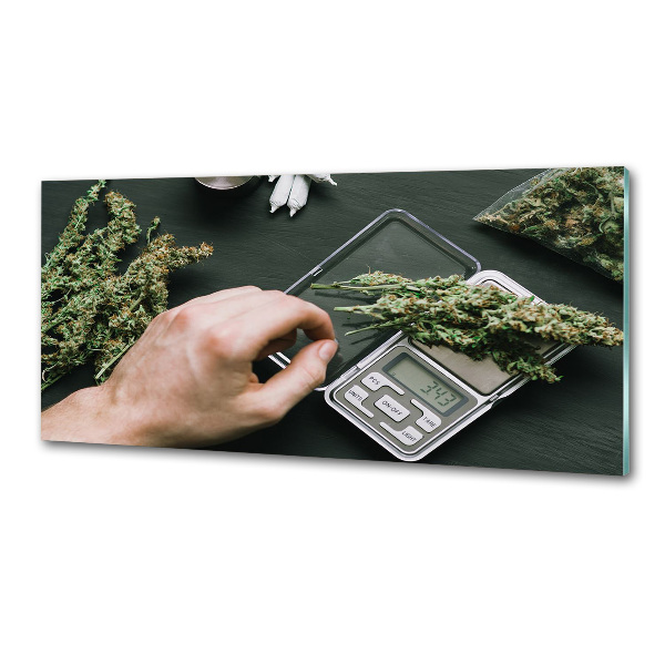 Salpicadero de cocina cogollos de marihuana