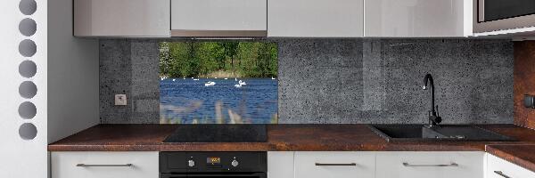 Panel para cocina cisnes blancos