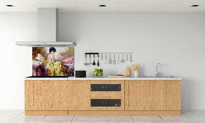Panel para cocina Mujer semidesnuda