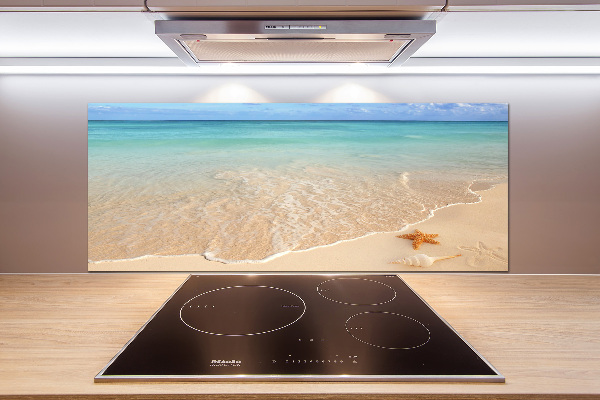 Panel para cocina Estrellas de mar en la playa