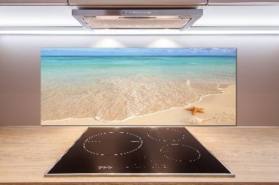 Panel para cocina Estrellas de mar en la playa