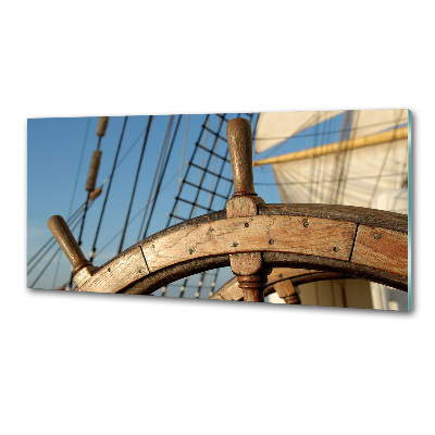 Panel antisalpicaduras El timón de un yate