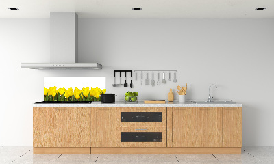 Panel de pared de cocina tulipanes amarillos