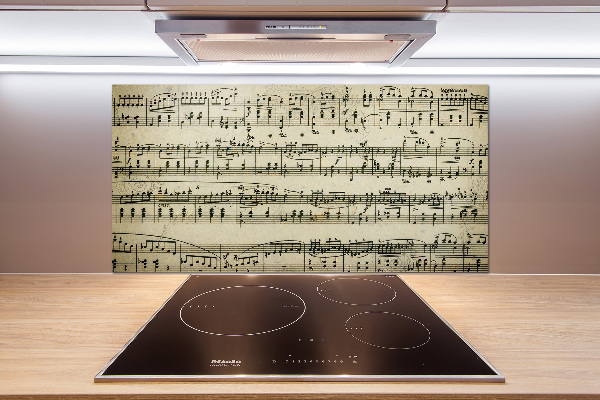 Panel lacobel Nuty na pięciolinii