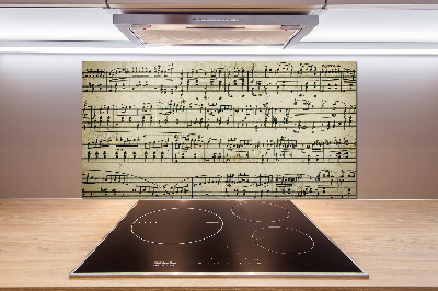 Salpicadero para cocina Notas sobre un pentagrama