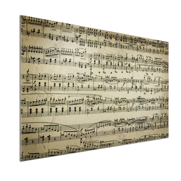 Salpicadero para cocina Notas sobre un pentagrama