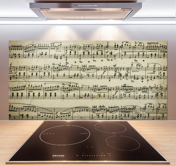 Panel lacobel Nuty na pięciolinii