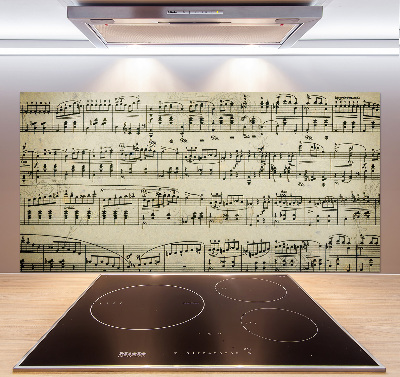 Salpicadero para cocina Notas sobre un pentagrama