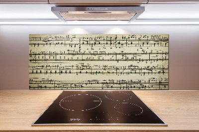 Salpicadero para cocina Notas sobre un pentagrama