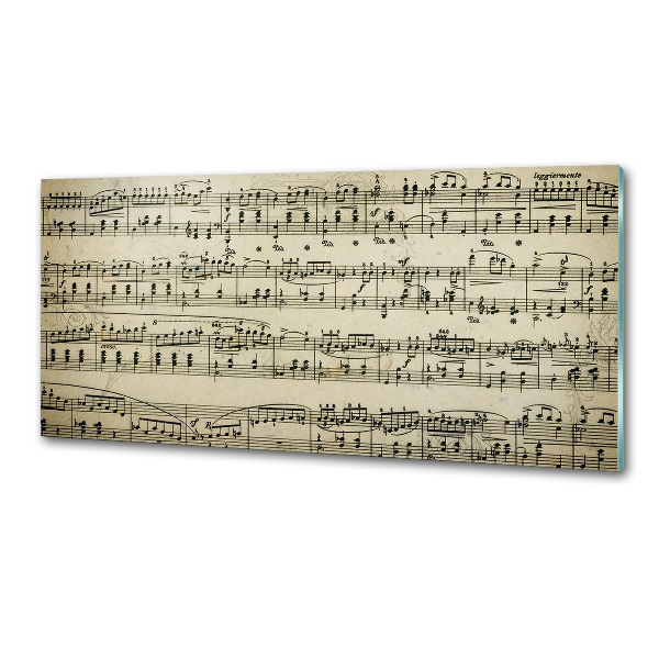 Salpicadero para cocina Notas sobre un pentagrama