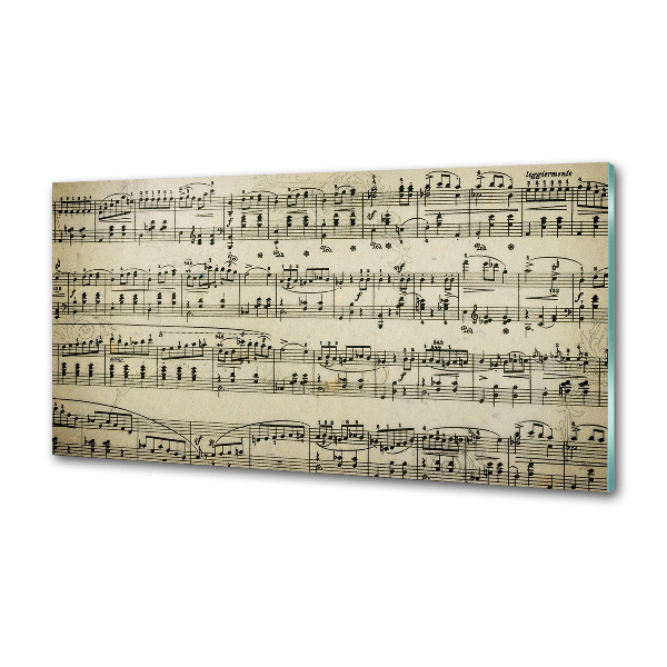 Panel lacobel Nuty na pięciolinii