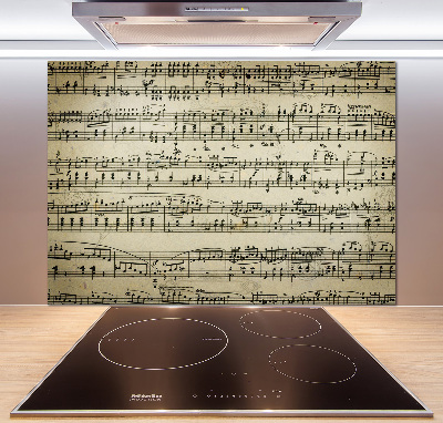 Salpicadero para cocina Notas sobre un pentagrama