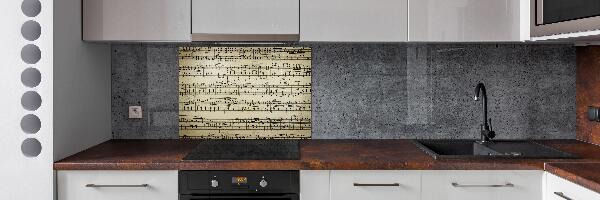 Salpicadero para cocina Notas sobre un pentagrama