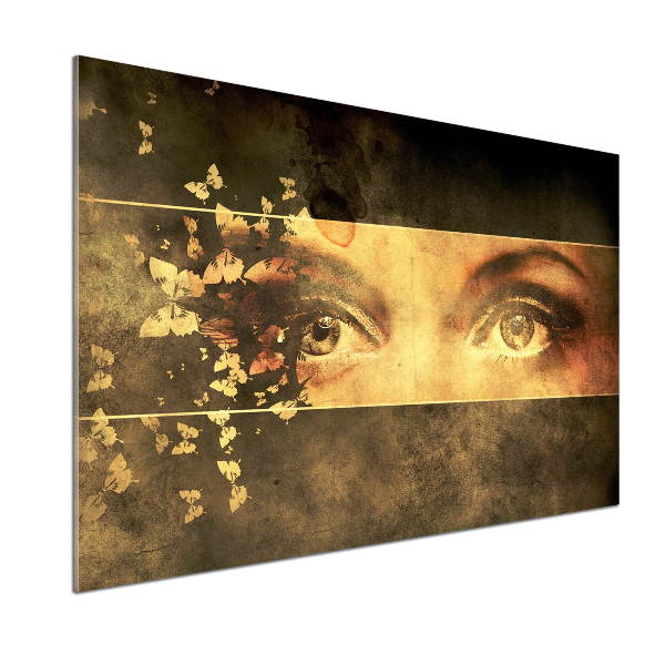 Panel para cocina Ojos y mariposas