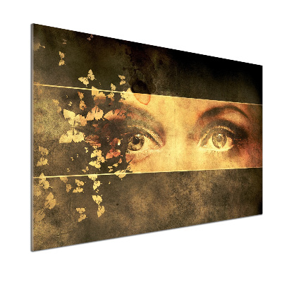 Panel para cocina Ojos y mariposas