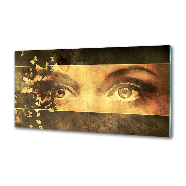 Panel para cocina Ojos y mariposas