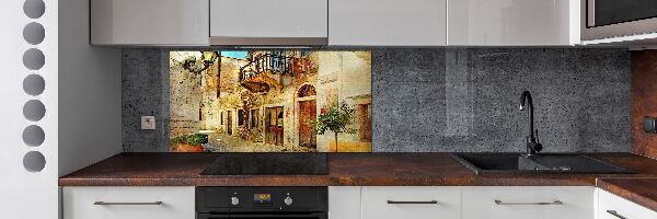 Panel de pared de cocina Calles en Grecia