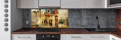 Panel de pared de cocina Calles en Grecia