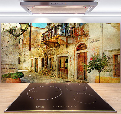 Panel de pared de cocina Calles en Grecia